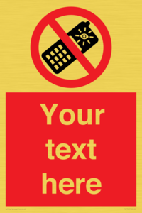 Custom No camera phones Sign